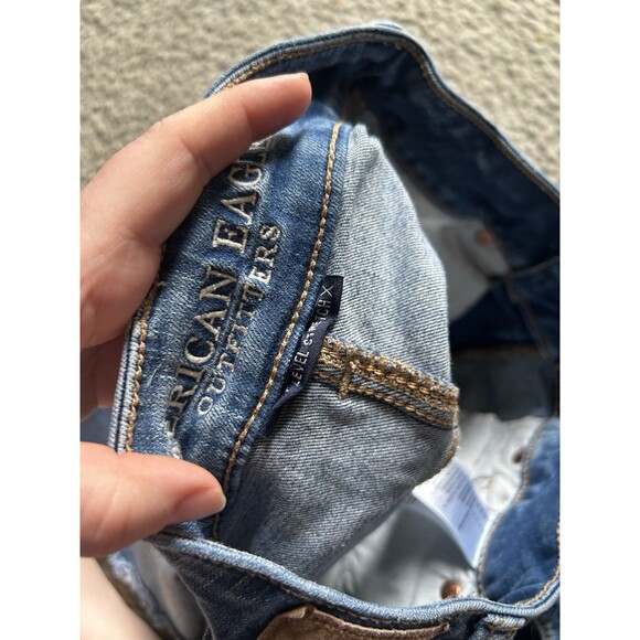 American Eagle Next Level Stretch X Distressed Denim Skirt Size 4 AE Women - Picture 3 of 4